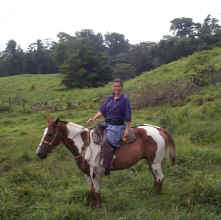 Horseback Riding in the farmland on the foot line of Arenal Volcano Costa Rica
