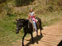 children horseback vacation in monteverde