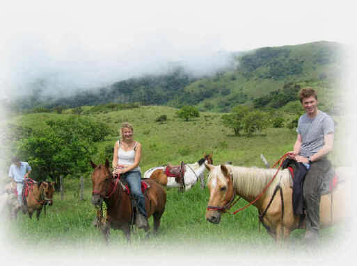 monteverde horseback riding waterfalls